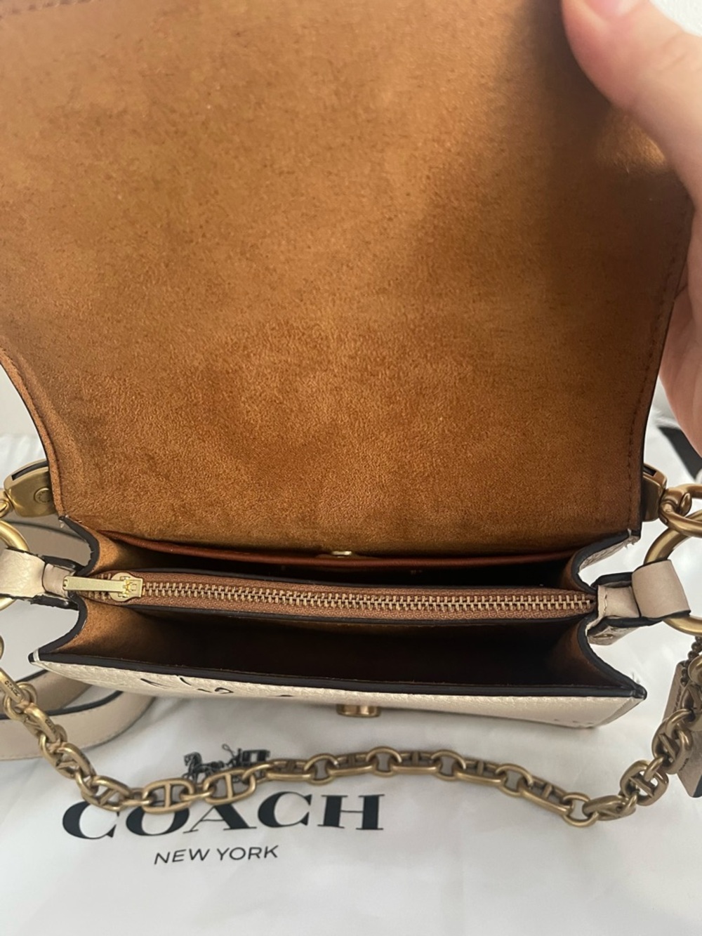 RARE Coach x Jean Michel Basquiat “Famous” Graffiti Beat 18 Top Handle Chain Bag - Picture 6 of 7